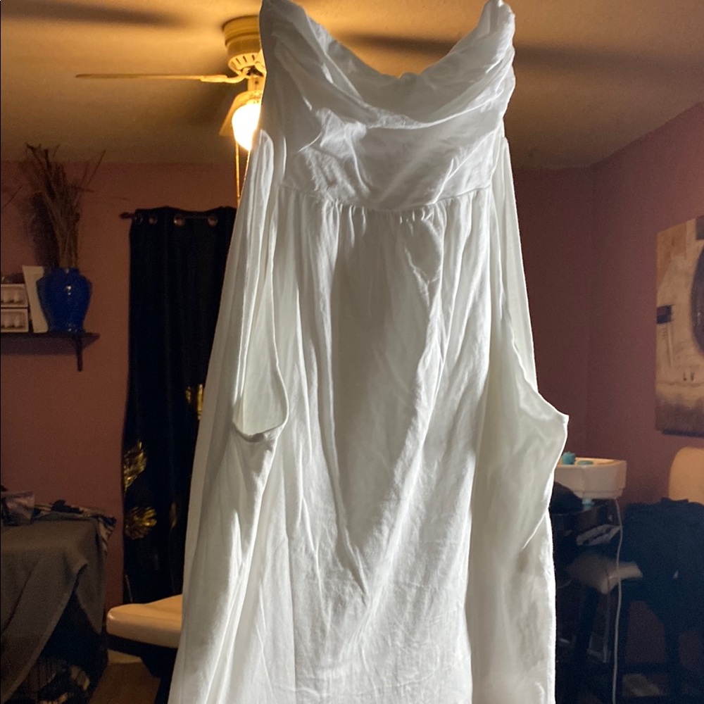 Velvet White Tassel Dress